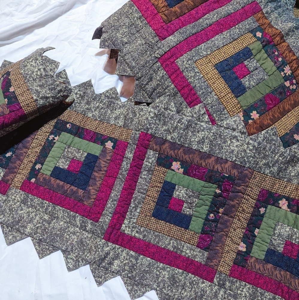 3 Donna Sharp Y2K Quilted Country Patchwork Window Valance Cottagecore GUC